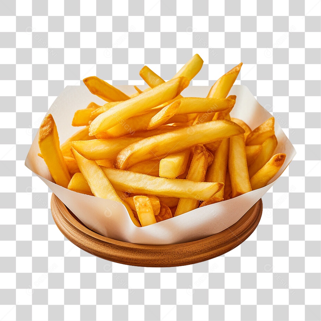 Porção de Batata Frita PNG Transparente