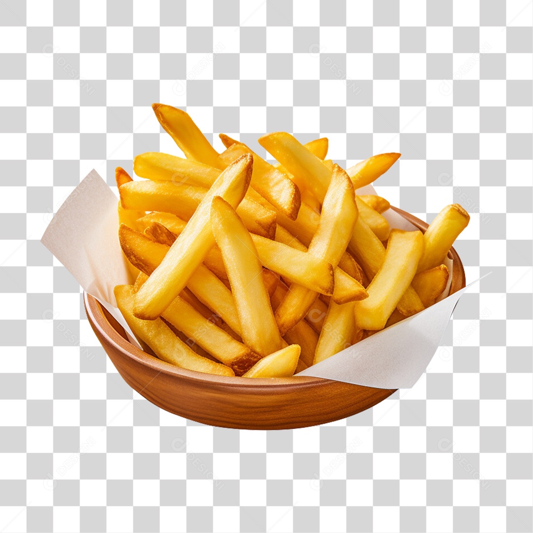 Porção de Batata Frita PNG Transparente