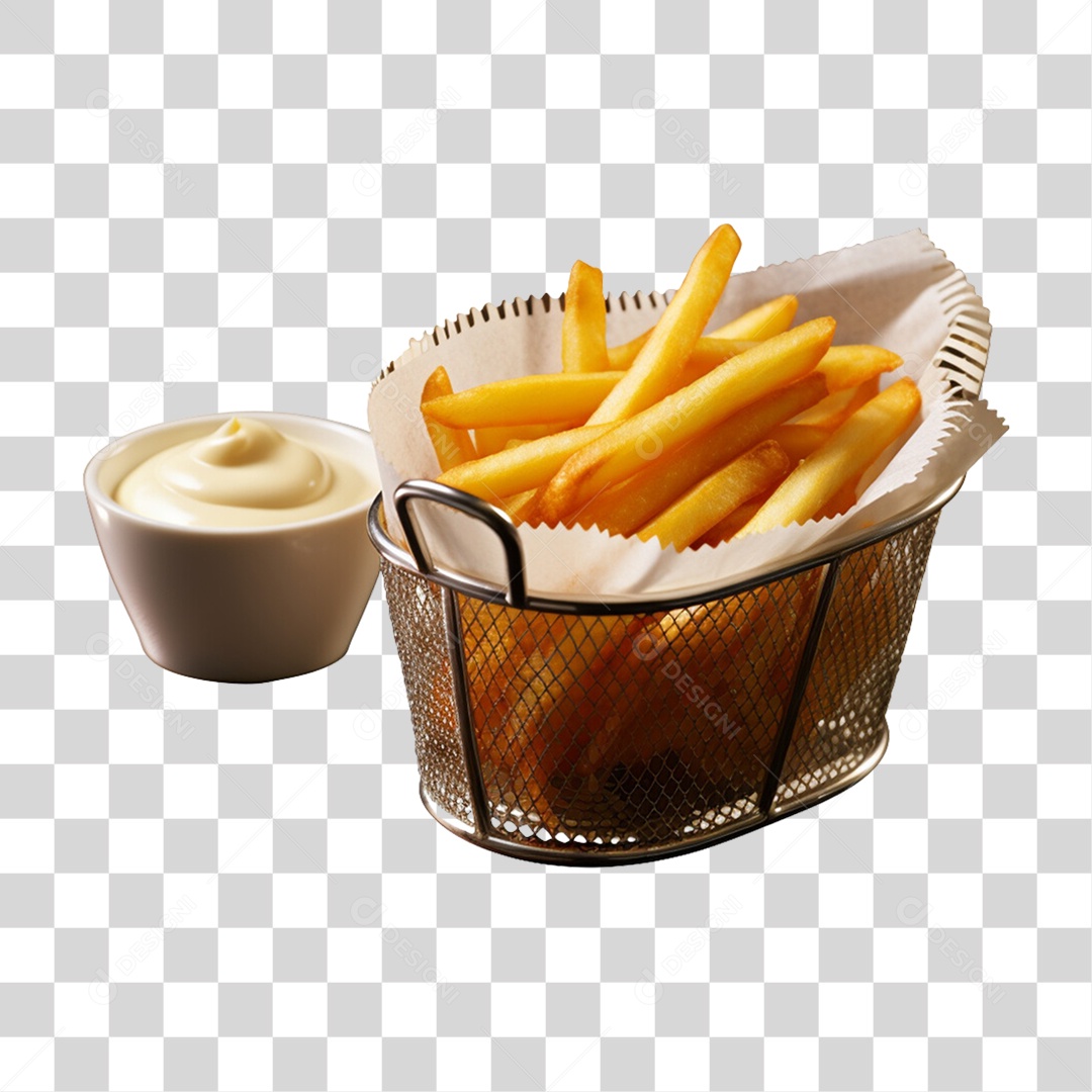 Porção de Batata Frita PNG Transparente