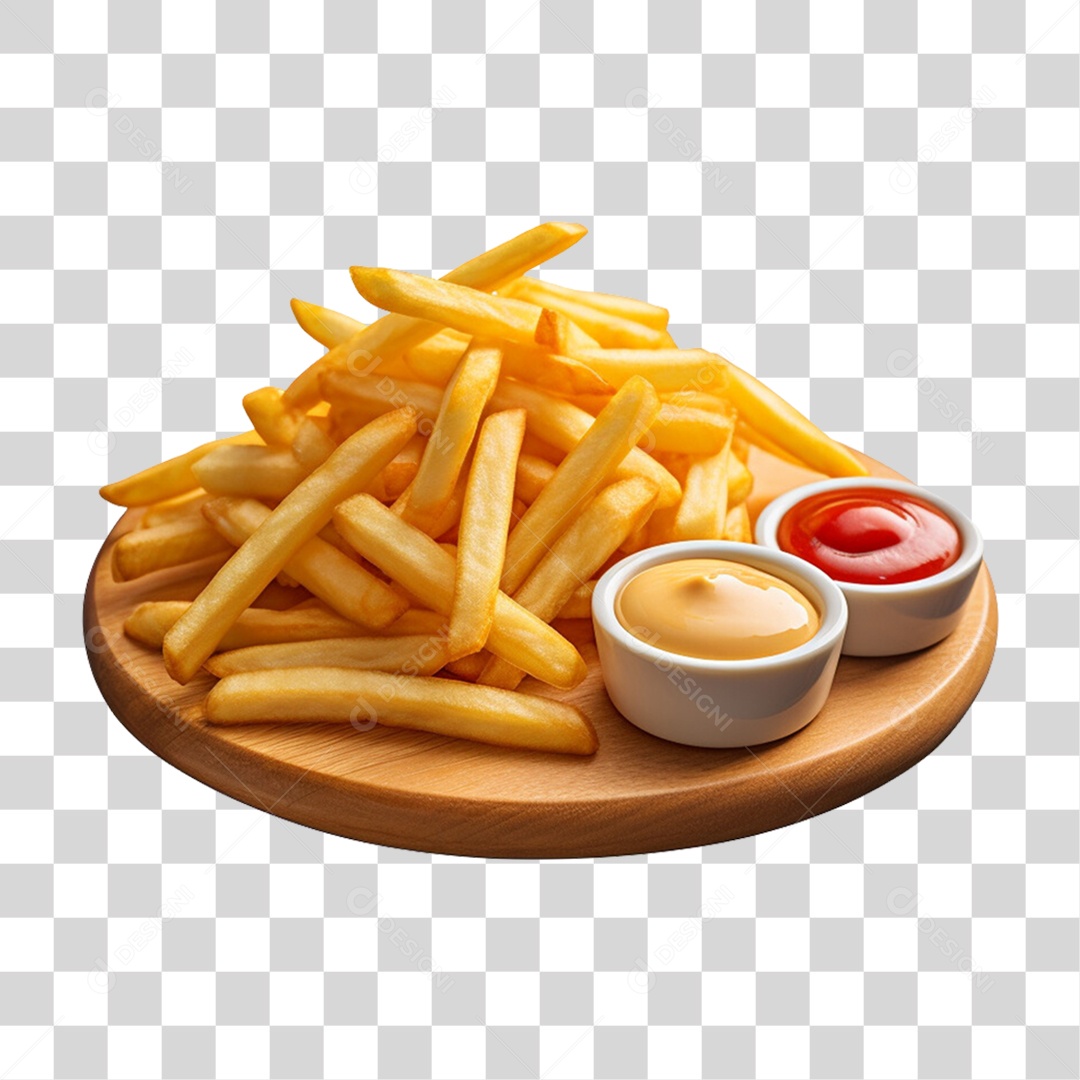 Porção de Batata Frita PNG Transparente