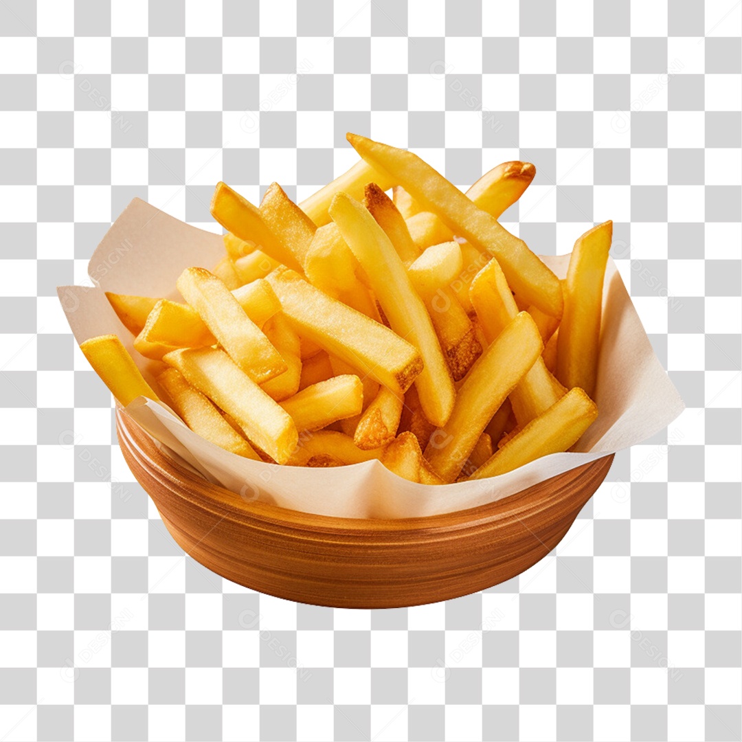 Porção de Batata Frita PNG Transparente