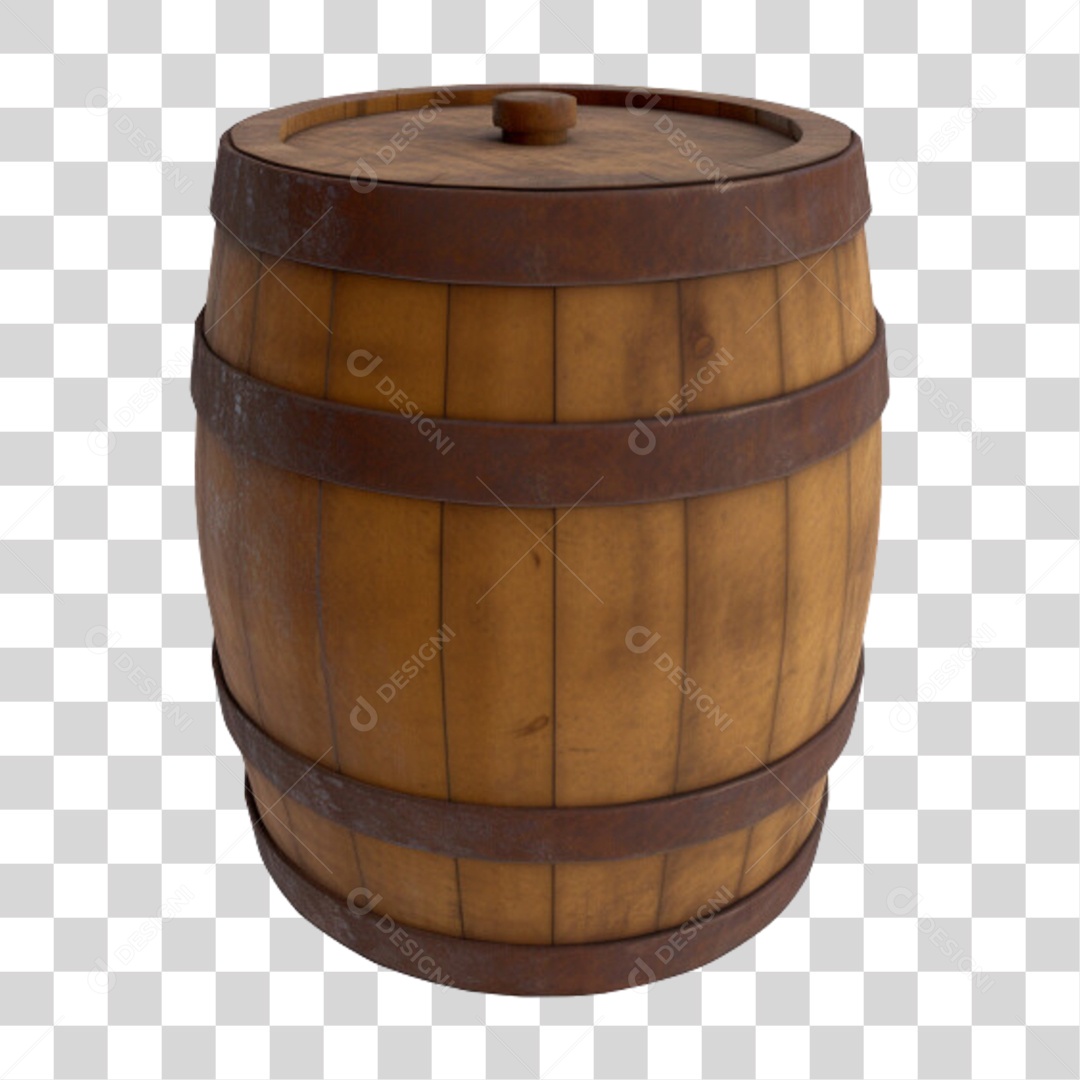 Barril de Bebida Alcoólica PNG Transparente