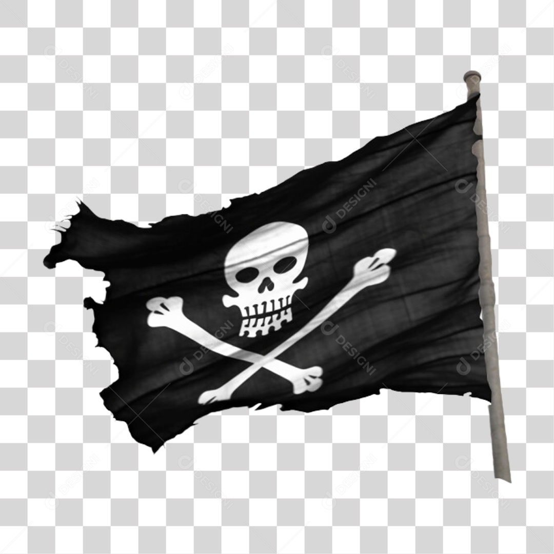 Bandeira de Pirata PNG Transparente