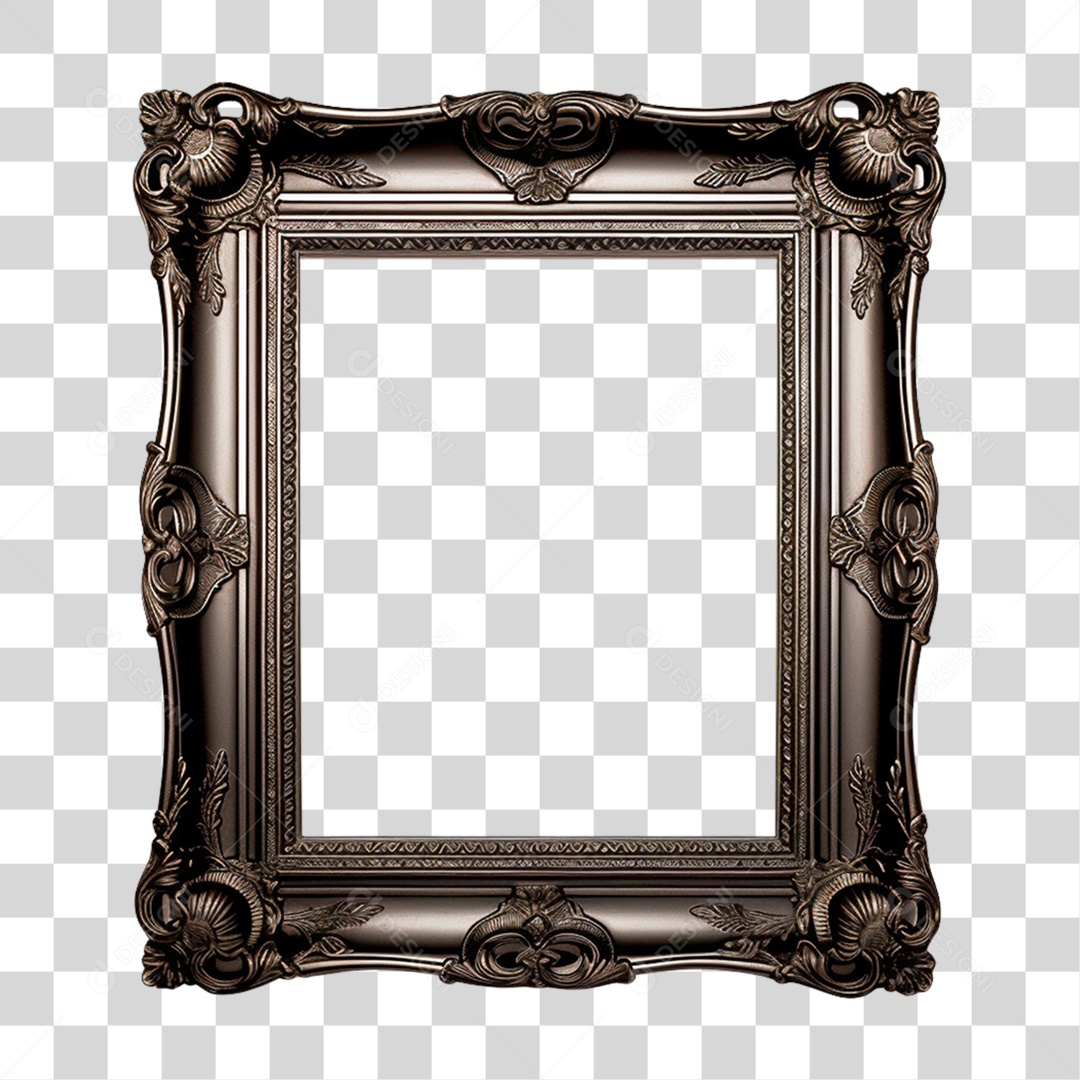 Quadro Antigo Porta Retrato PNG Transparente