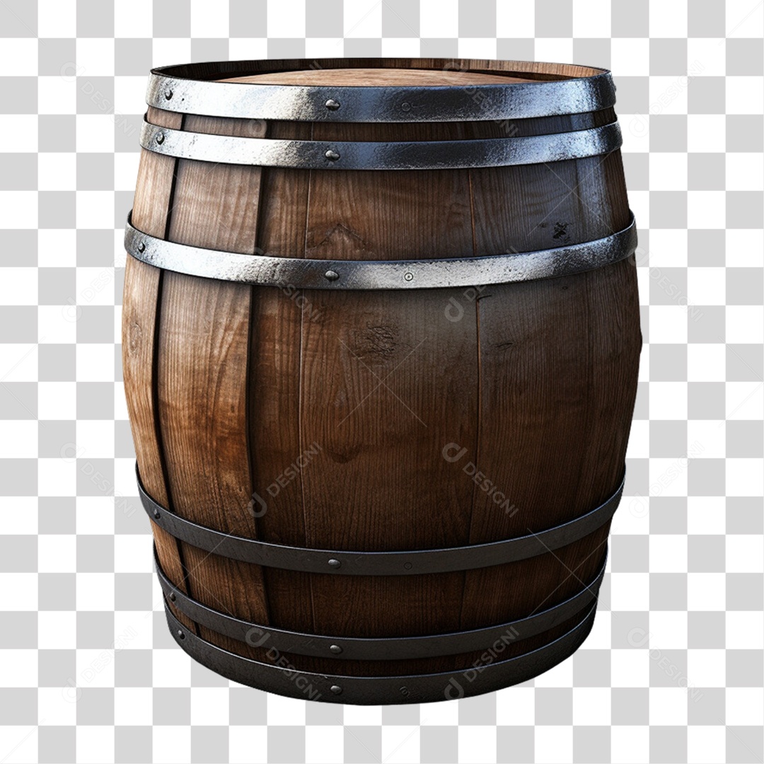 Barril de Bebida Alcoólica PNG Transparente