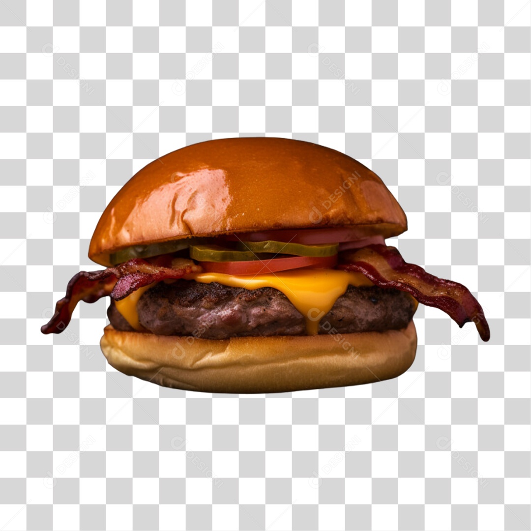 Lanche Hambúrguer PNG Transparente