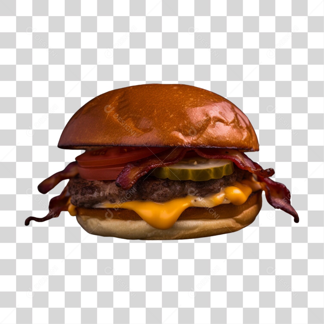 Lanche Hambúrguer PNG Transparente