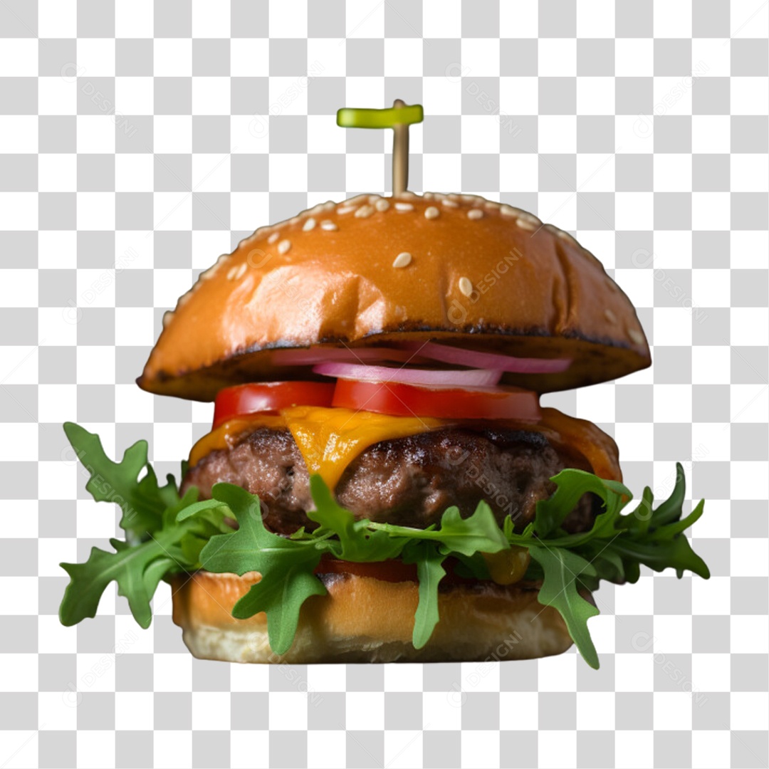 Lanche Hambúrguer PNG Transparente