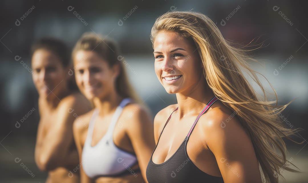 Pessoas jovens praticando musculação