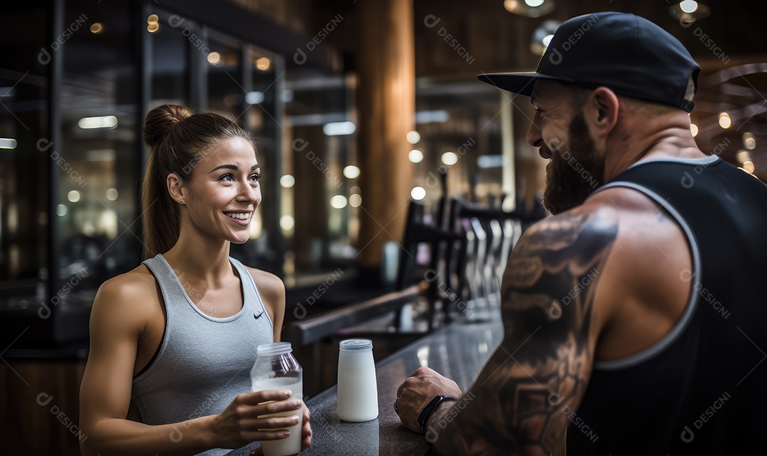 Pessoas jovens praticando musculação