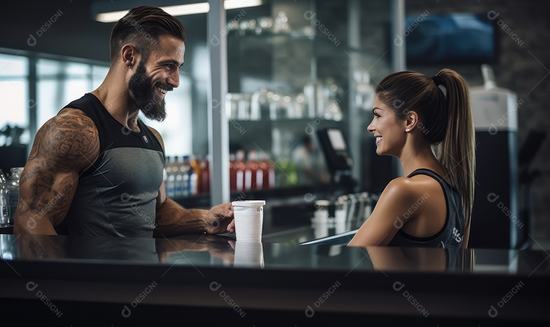Pessoas jovens praticando musculação