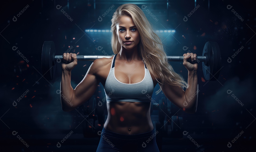 Pessoas jovens praticando musculação