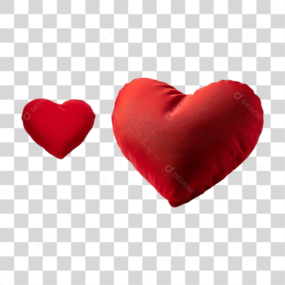 Dois Corações de Espuma PNG Transparente