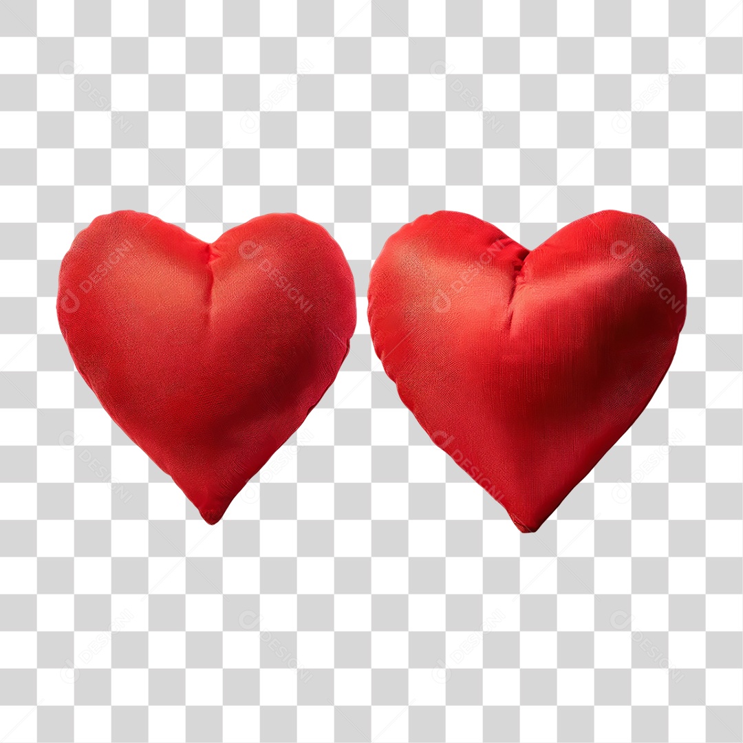 Dois Corações de Espuma PNG Transparente