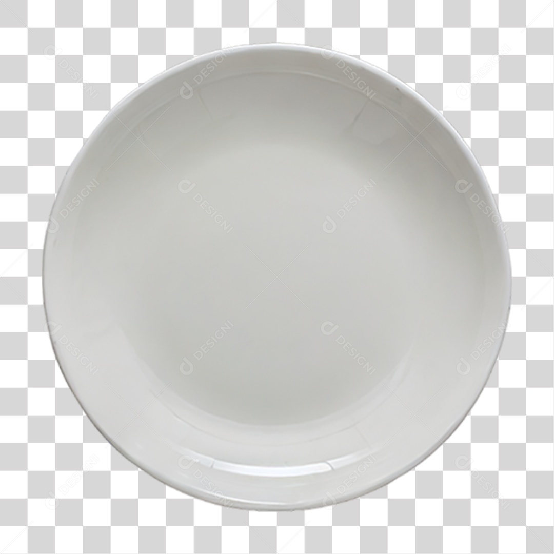 Prato de Porcelana Branco PNG Transparente