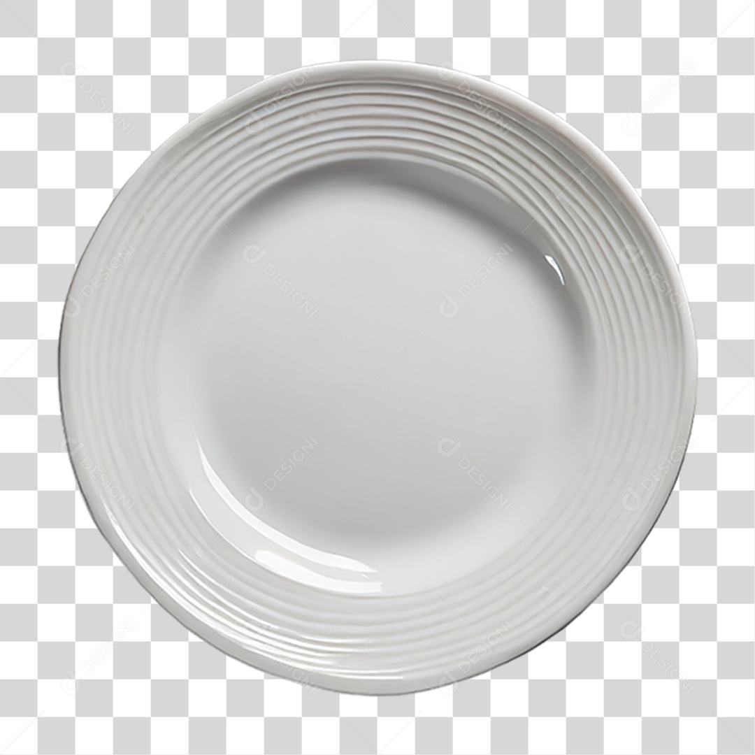 Prato de Porcelana Branco PNG Transparente