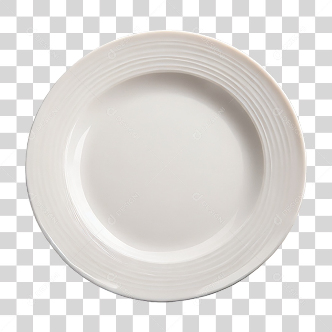 Prato de Porcelana Branco PNG Transparente