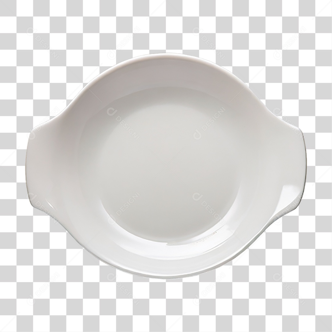Prato de Porcelana Branco PNG Transparente