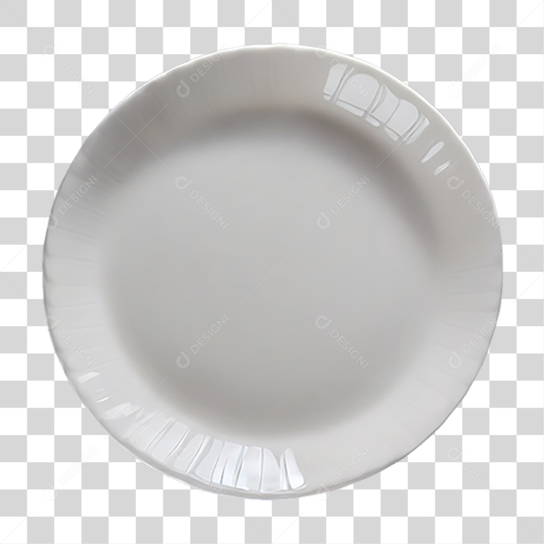 Prato de Porcelana Branco PNG Transparente
