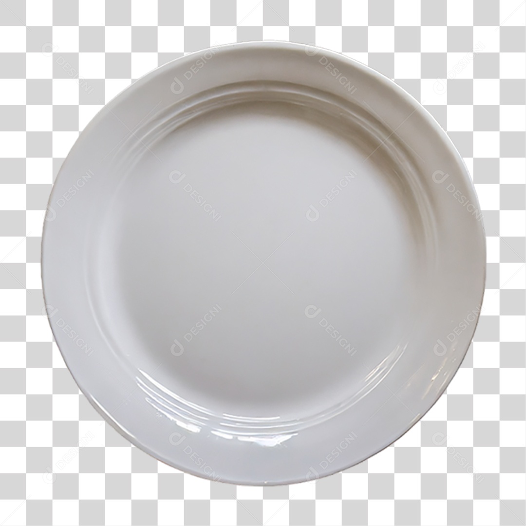 Prato de Porcelana Branco PNG Transparente
