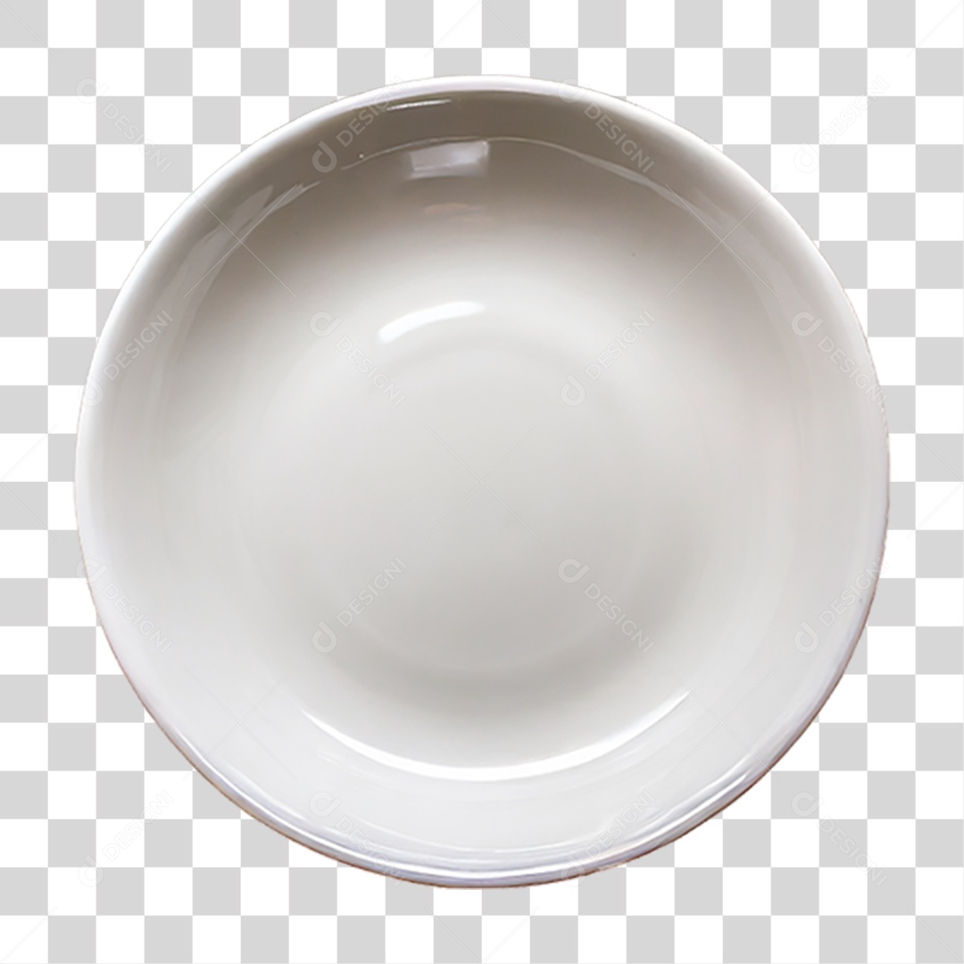 Prato de Porcelana Branco PNG Transparente