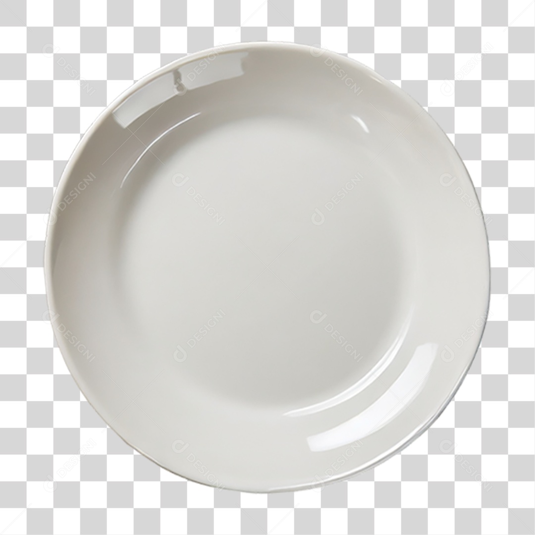 Prato de Porcelana Branco PNG Transparente