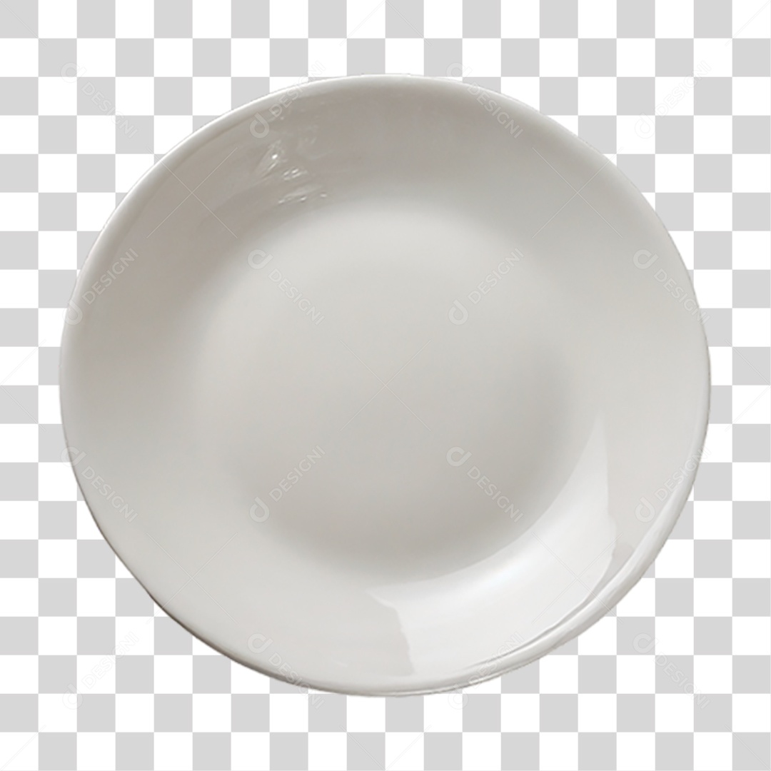 Prato de Porcelana Branco PNG Transparente