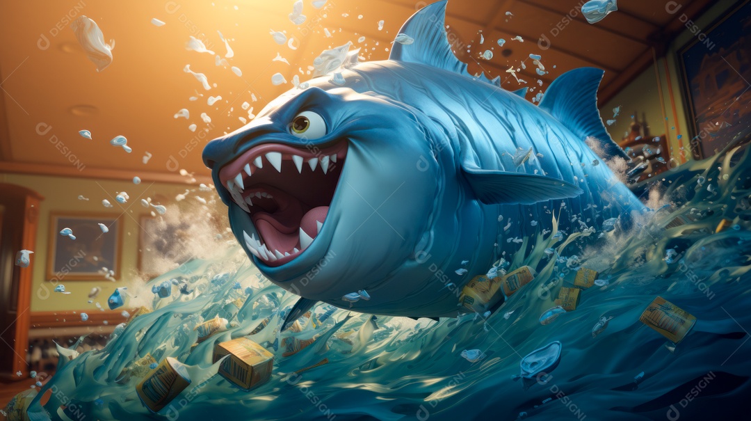 Dia Mundial do Atum, 2 de maio, estilo Desenho 3D.