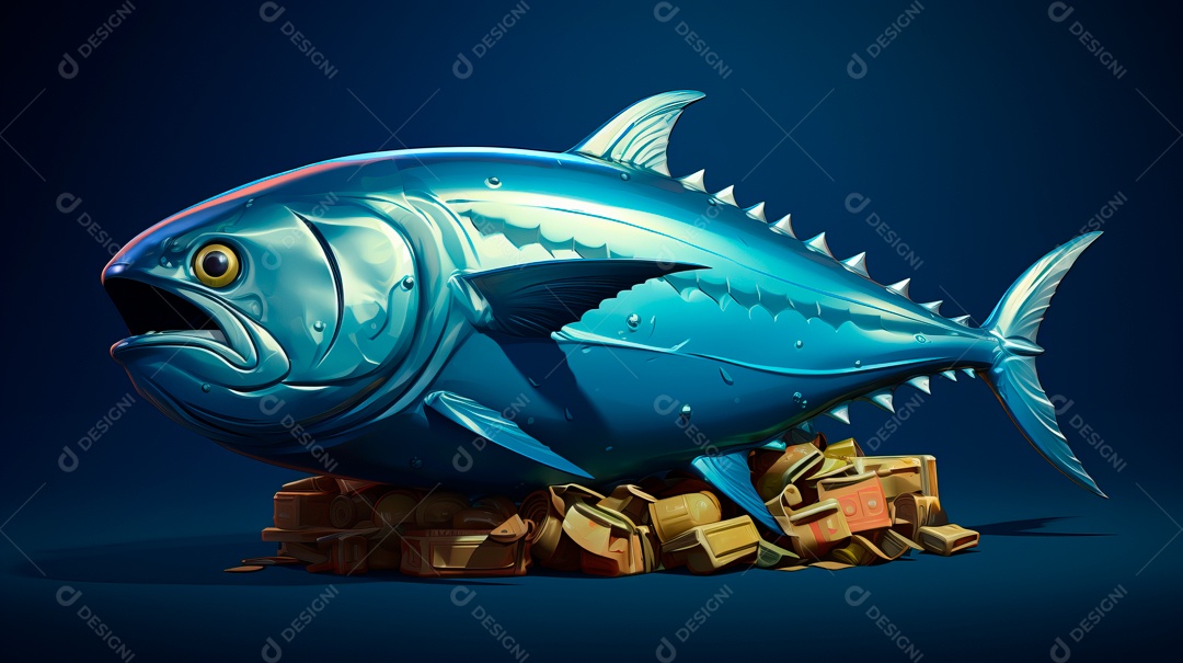 Dia Mundial do Atum, 2 de maio, estilo Desenho 3D.