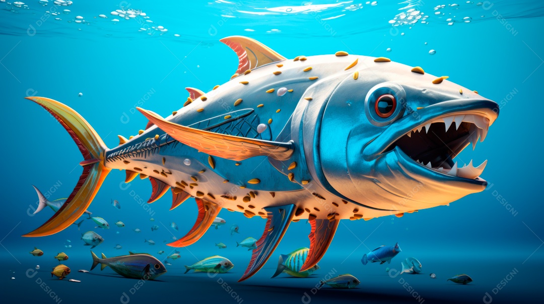 Dia Mundial do Atum, 2 de maio, estilo Desenho 3D.