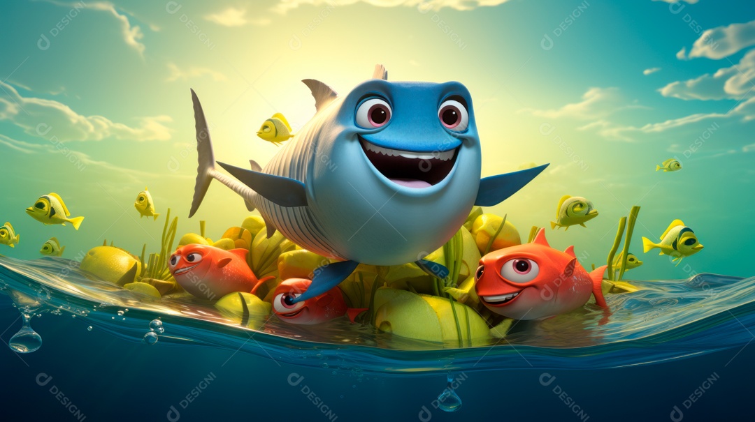 Dia Mundial do Atum, 2 de maio, estilo Desenho 3D.