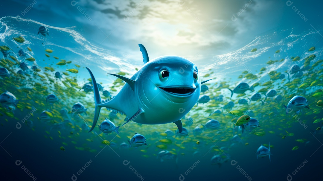 Dia Mundial do Atum, 2 de maio, estilo Desenho 3D.