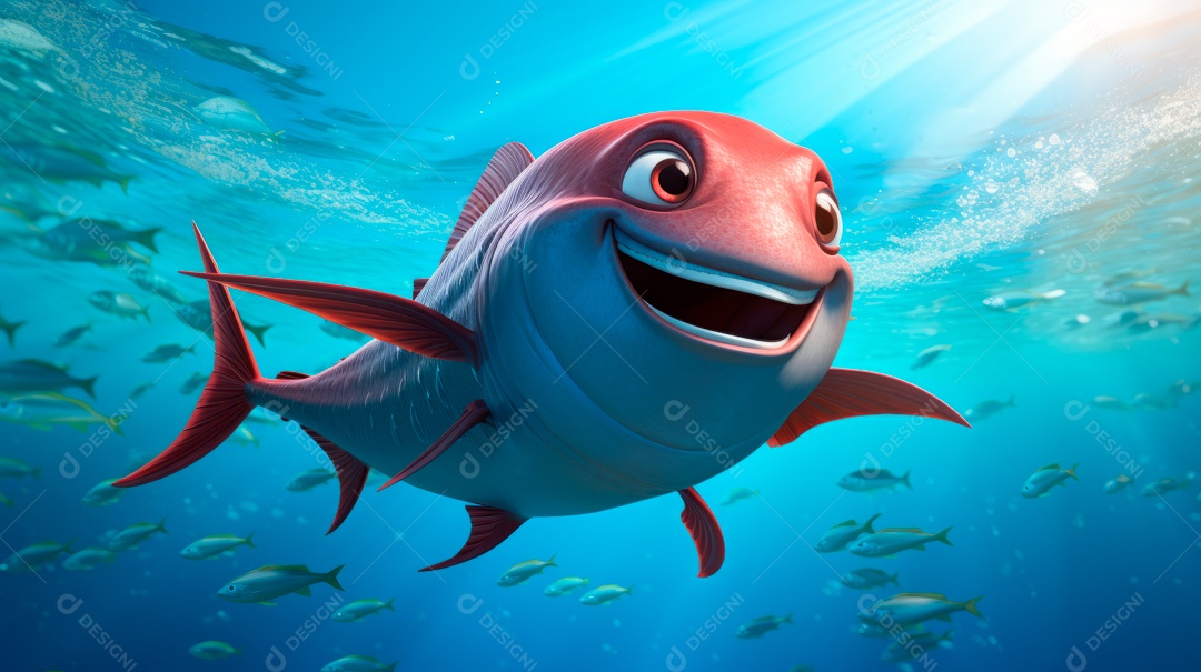 Dia Mundial do Atum, 2 de maio, estilo Desenho 3D.