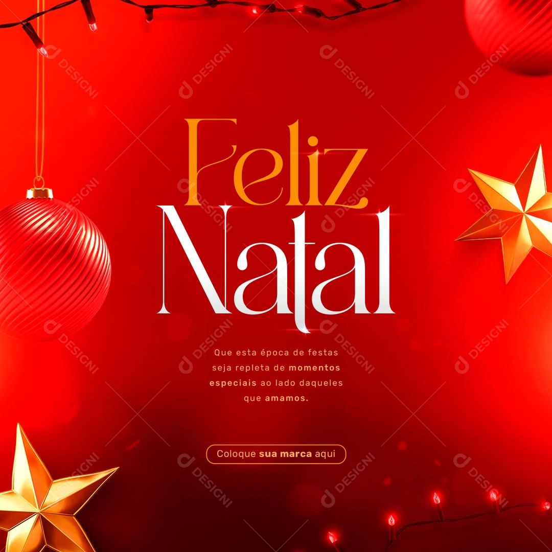 Social Media Feliz Natal Momentos Especiais PSD Editável