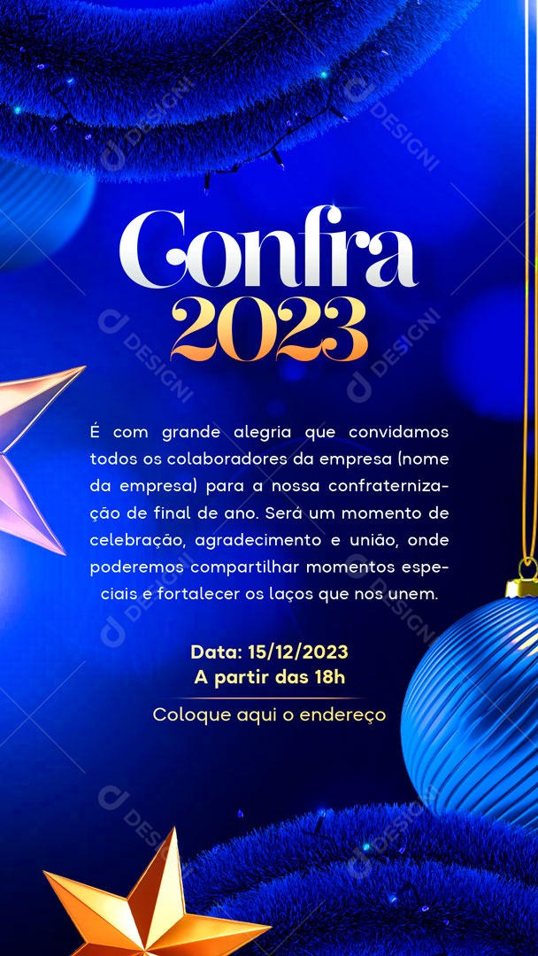 Social Media Story Confra 2023 Agradecimento e União PSD Editável