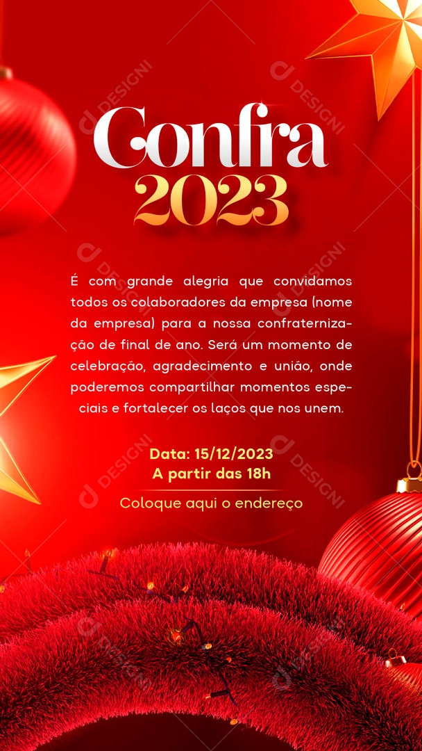 Social Media Story Confra 2023 Colaboradores Da Empresa PSD Editável