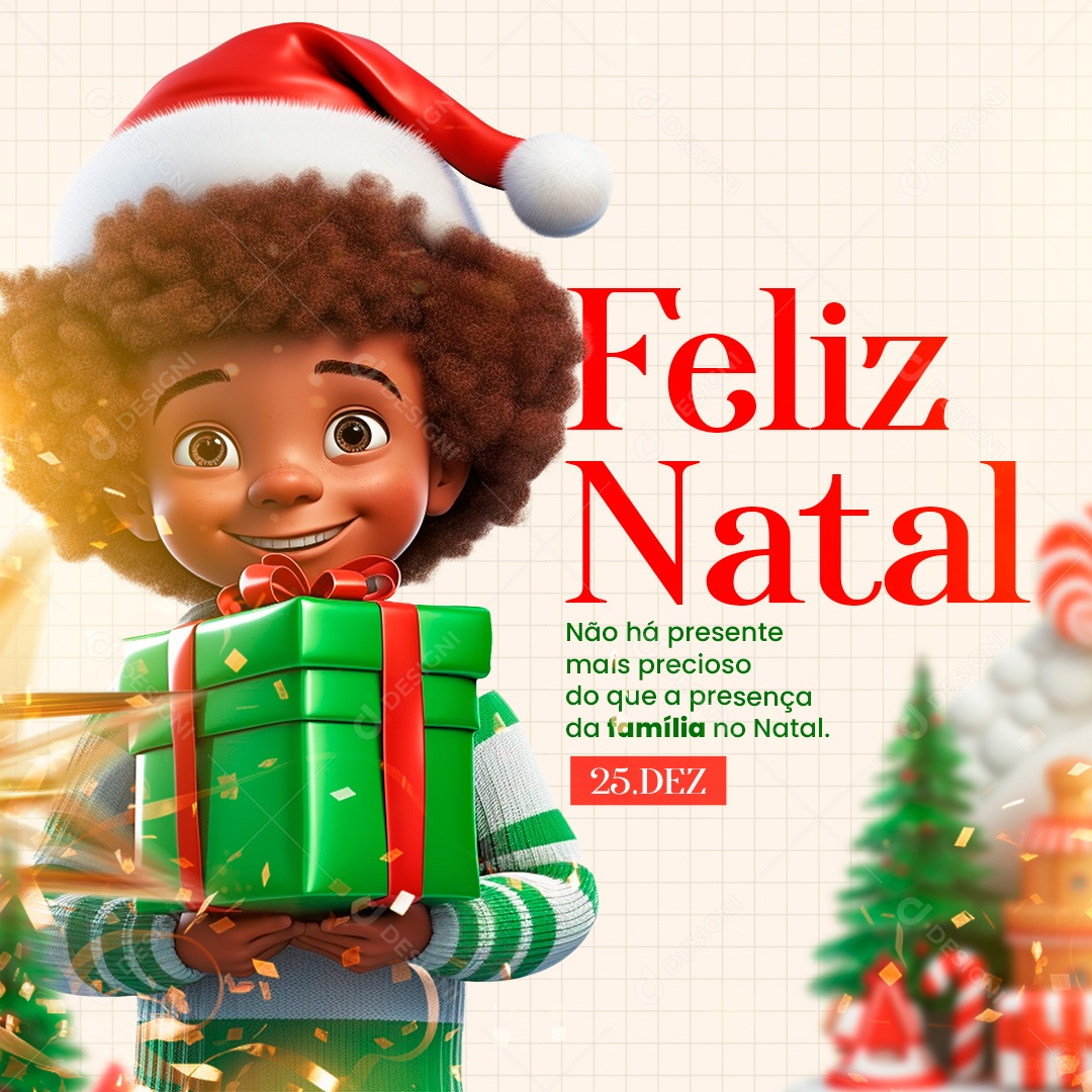Social Media Feliz Natal Presença Da Família No Natal PSD Editável