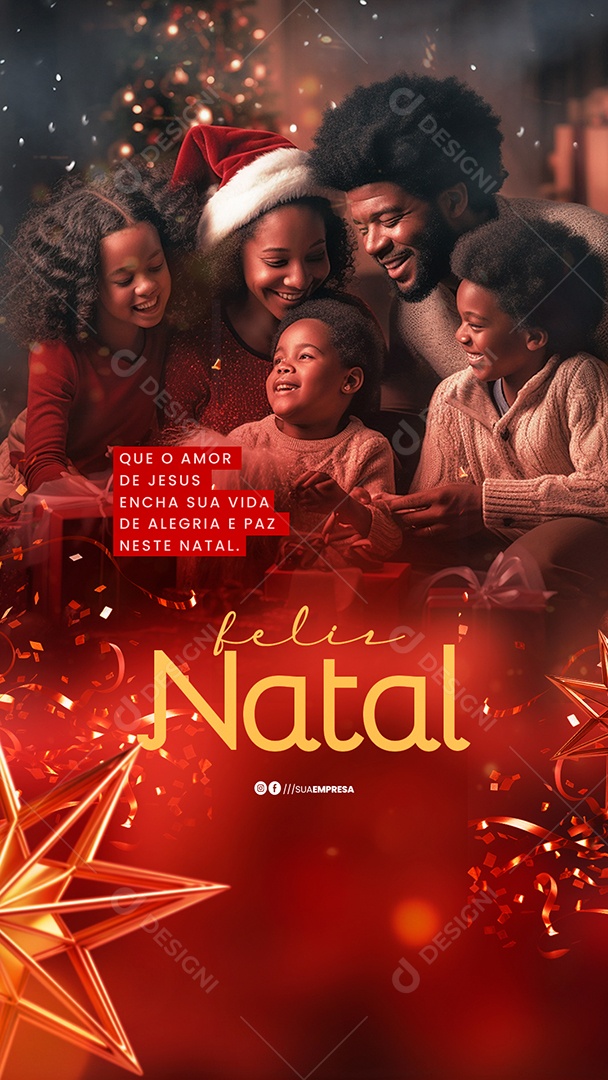 Story Alegria e Paz Neste Natal Feliz Natal Social Media PSD Editável
