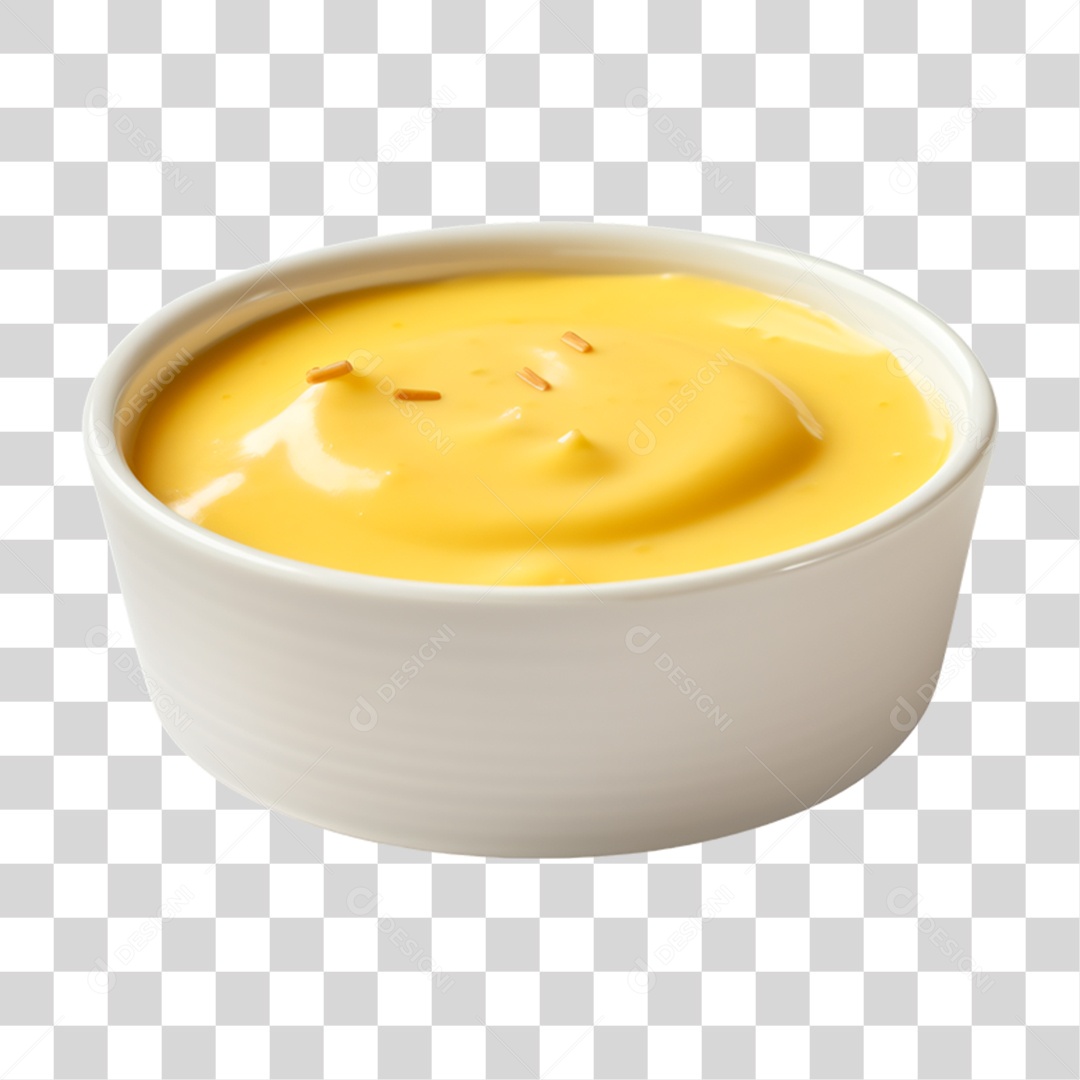 Molho Manteiga em Tigela Branca PNG Transparente