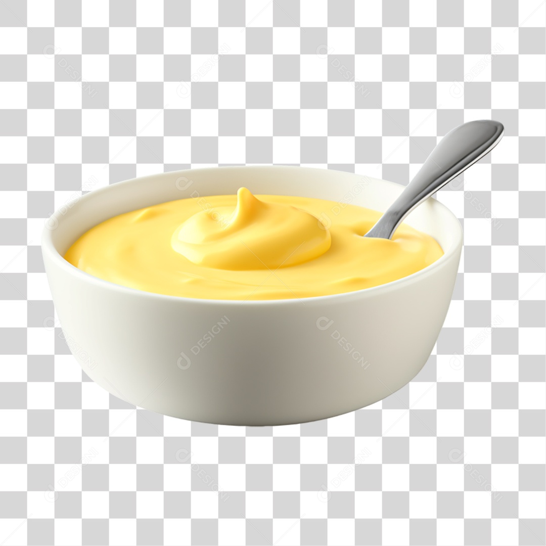 Molho Manteiga em Tigela Branca PNG Transparente