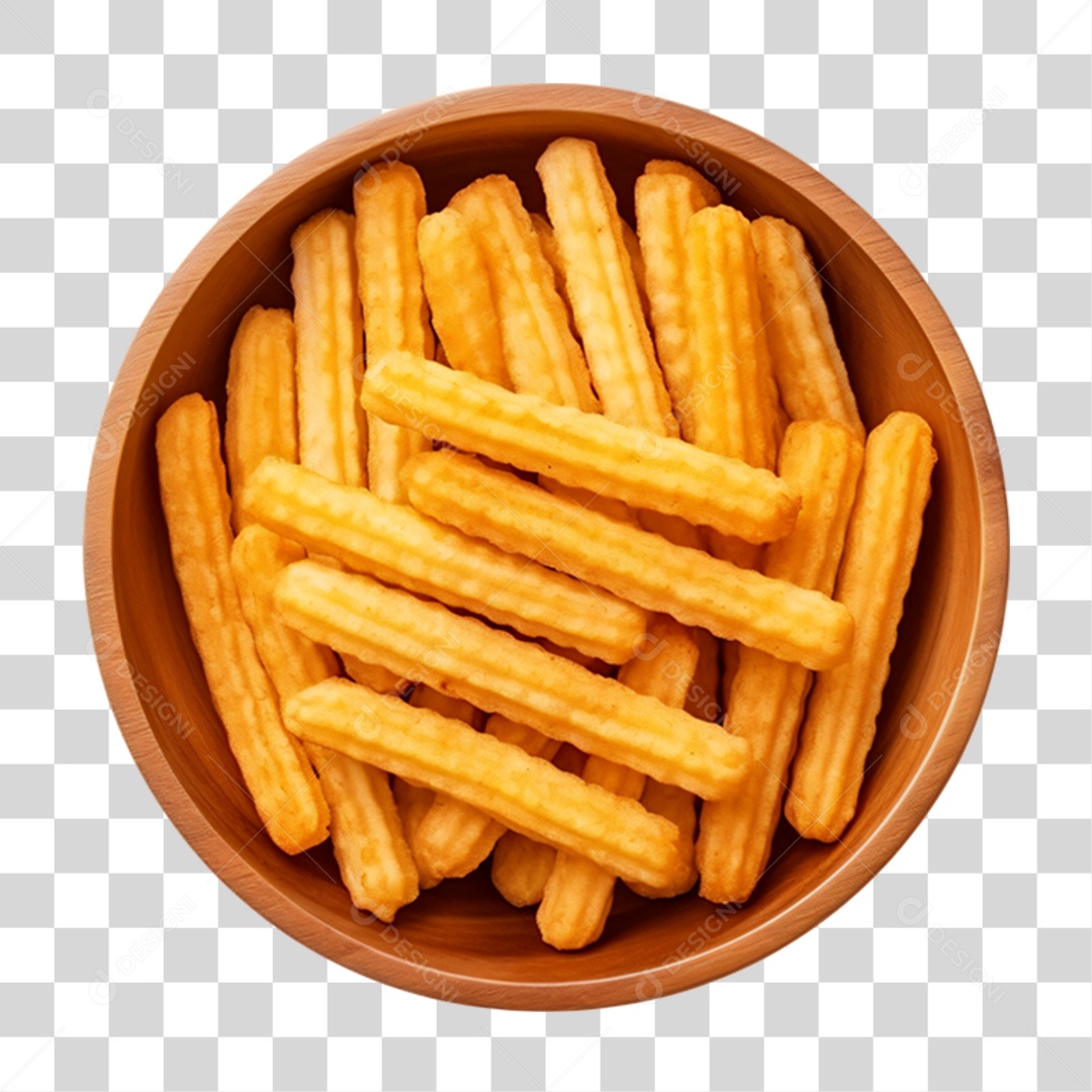 Porção de Batata Frita PNG Transparente