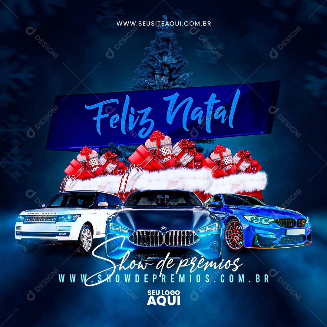 Feliz Natal Show de Prêmios Concessionária Social Media PSD Editável