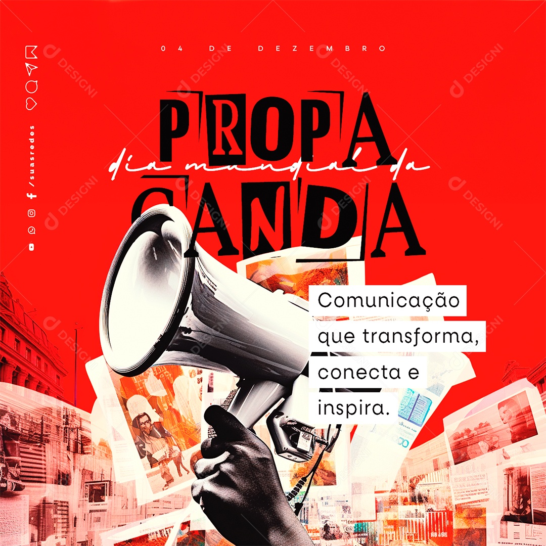 Dia Mundial da Propaganda Comunicação que Transforma Social Media PSD Editável