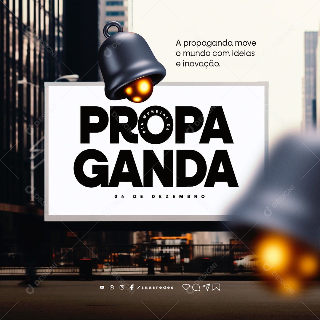 Dia Mundial da Propaganda 04 de Dezembro Social Media PSD Editável