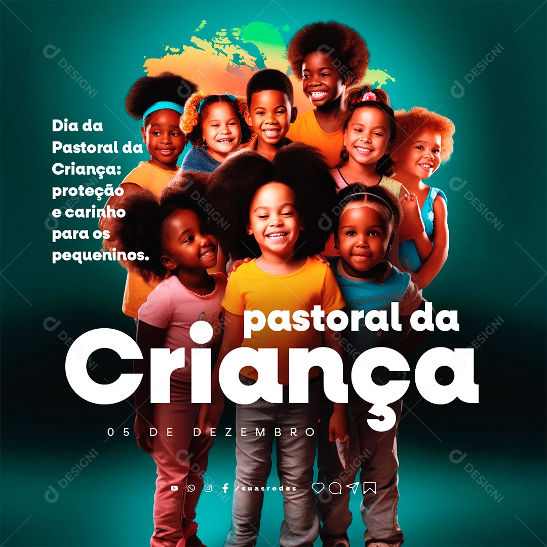 Dia da Pastoral da Criança 05 de Dezembro Social Media PSD Editável