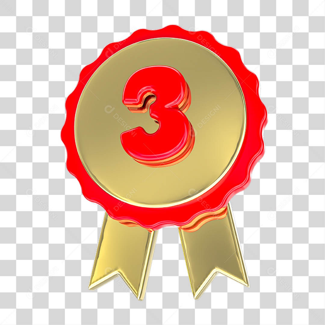 Elemento 3D Feliz Aniversário Etiqueta Vermelha 3 PNG Transparente