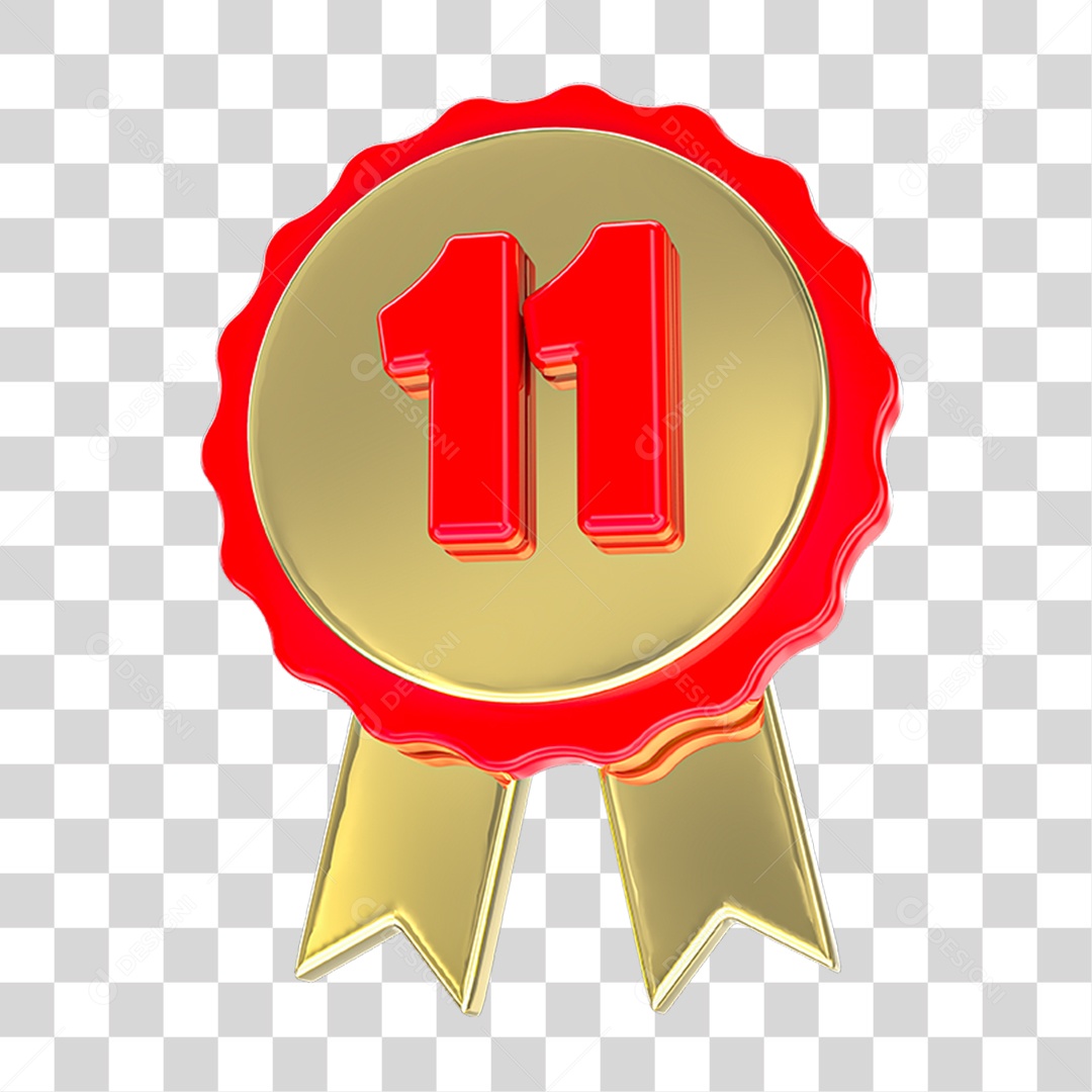 Elemento 3D Feliz Aniversário Etiqueta Vermelha 11 PNG Transparente