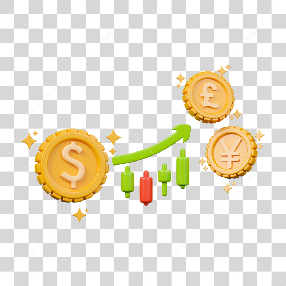 Gráficos Financeiros Investimentos PNG Transparente