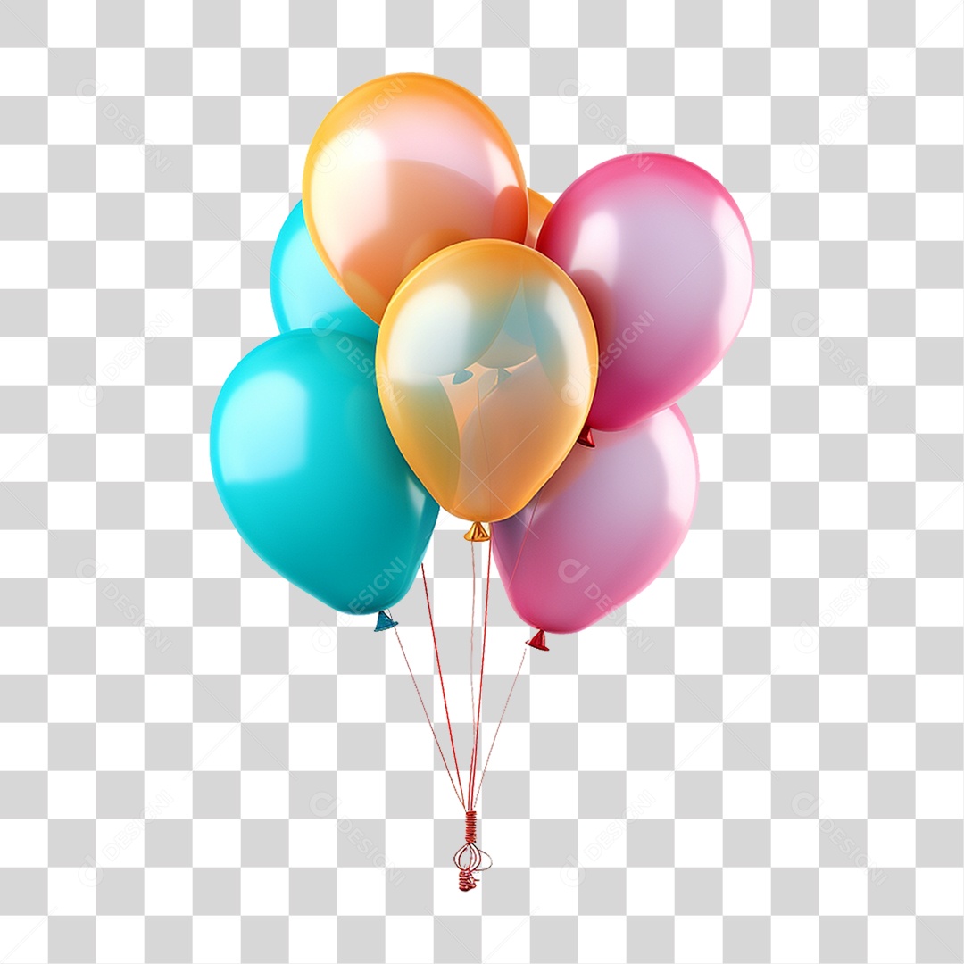 Balões Festas Enfeites Decorações PNG Transparente