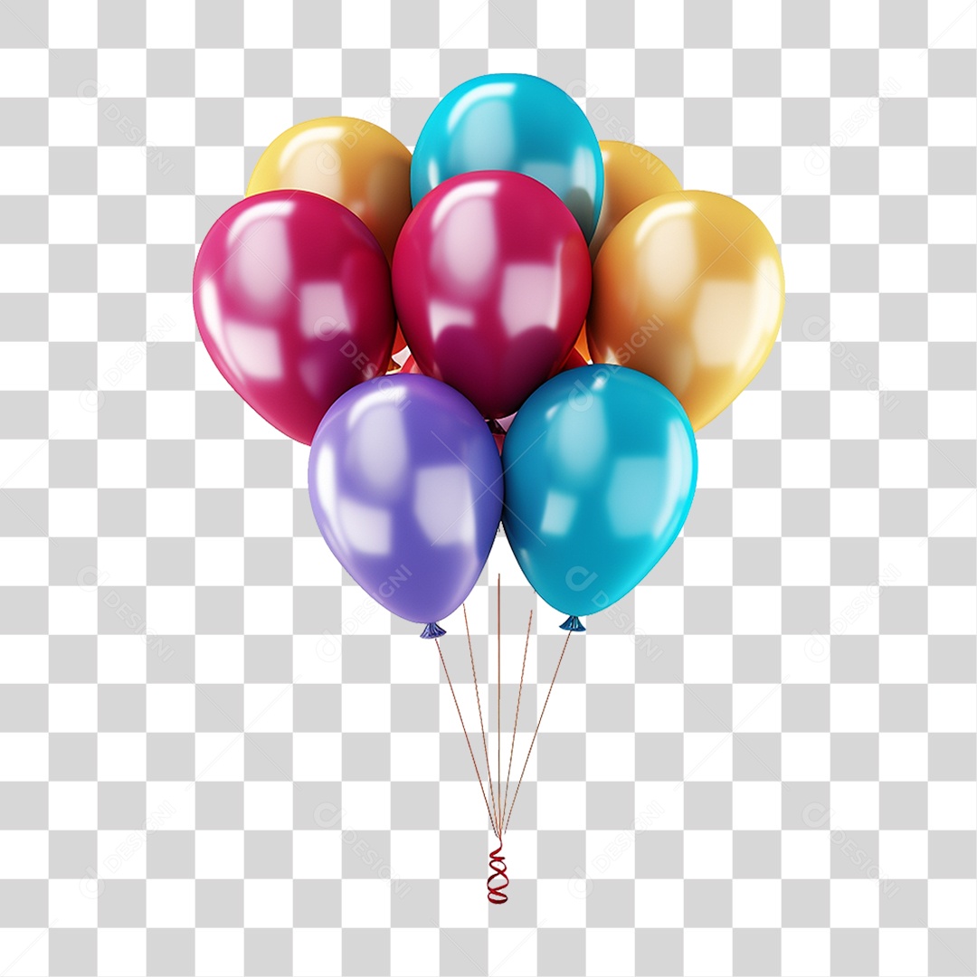 Balões Festas Enfeites Decorações PNG Transparente